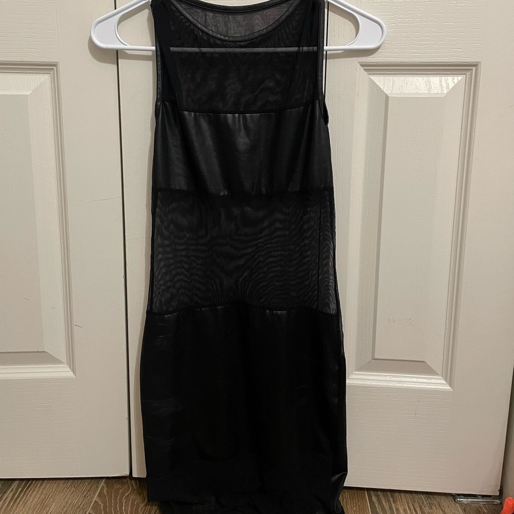 Black mesh half see-through dress. E spiral lingerie size small